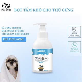 Sữa tắm khô cho chó mèo borammy lọ 400ml