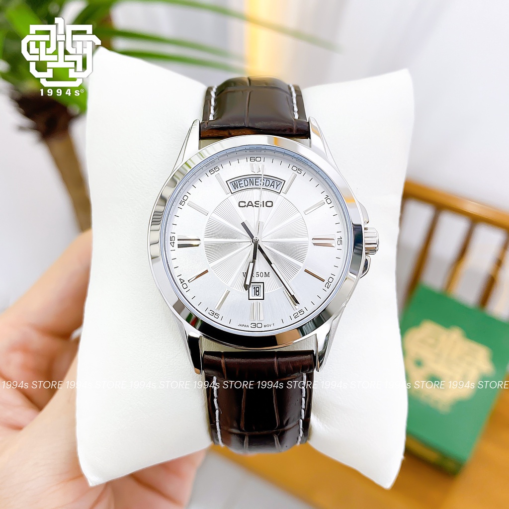Đồng hồ nam Casio MTP-1381 / MTP-1381L-7A dây da thật chính hãng