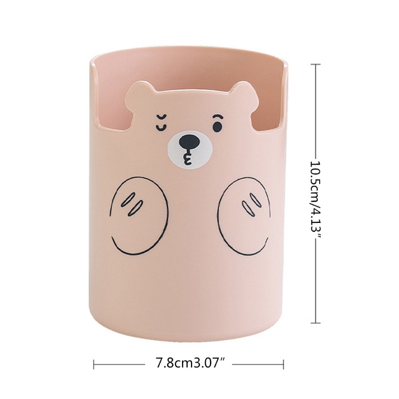 Hộp đựng bút/ cọ trang đIểm đa năng hình gấu dễ thương chất lượng cao dành cho nữ
