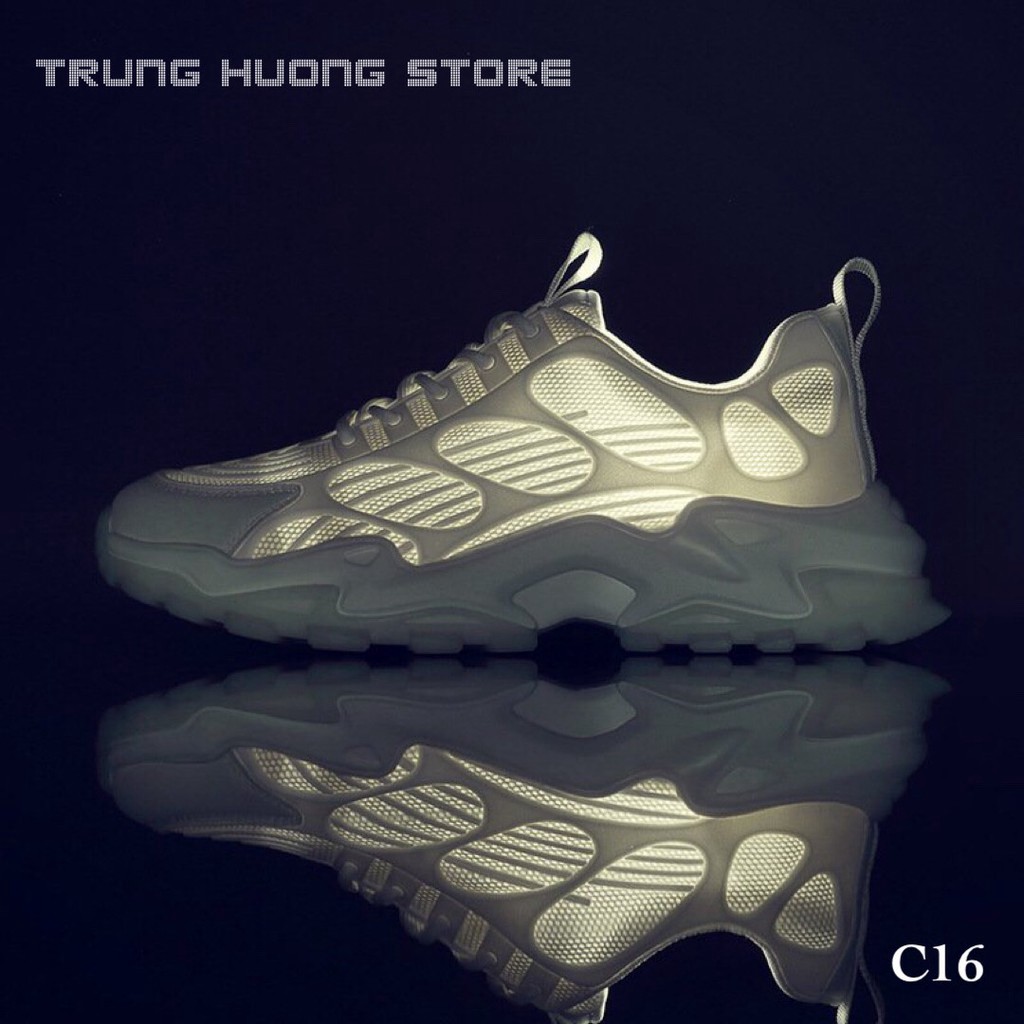 Giày Thể Thao Nam Cao Cấp ⚡️𝐂𝐇𝐈́𝐍𝐇 𝐇𝐀̃𝐍𝐆⚡️ Trung Hương Fashion Sport  White B76