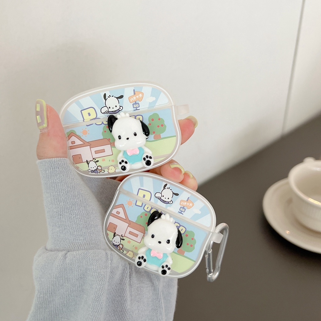 Vỏ Bảo Vệ Hộp Sạc Tai Nghe Bluetooth airpods 1 2 3 pro Bằng tpu Mềm Hình Cún Hoạt Hình 3D Mới
