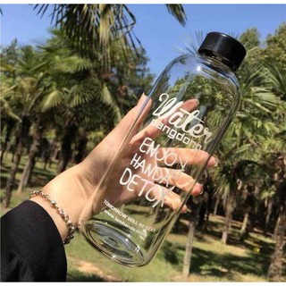 Bình nhựa đựng nước detox 1000ml kèm túi đựng
