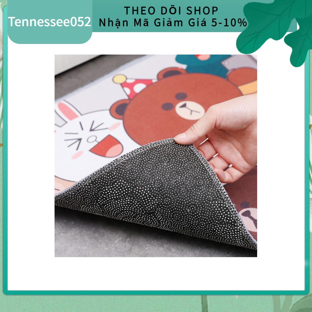 Tennessee052 Floor Mat Non Slip Cute Osmosis Prevention Cartoon Ground Crystal Velvet for Bedroom Restroom