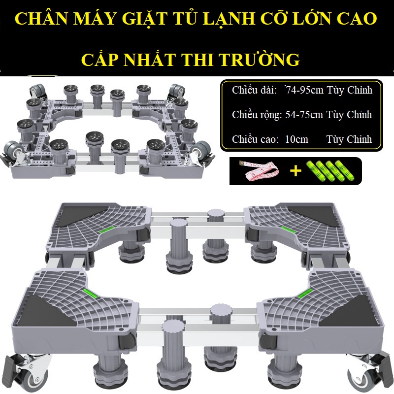 [INCU16APR] Chân kê tủ lạnh cao cấp có bánh xe