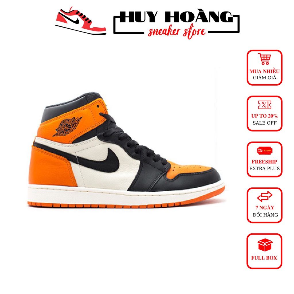 Giày 𝐉𝐨𝐫𝐝𝐚𝐧 Cổ Thấp JD1 High, Giày Thể Thao Nam Nữ Sneaker 𝐉𝐨𝐫𝐝𝐚𝐧 Màu Cam Đen Cao Cổ Nam Nữ Chuẩn 11