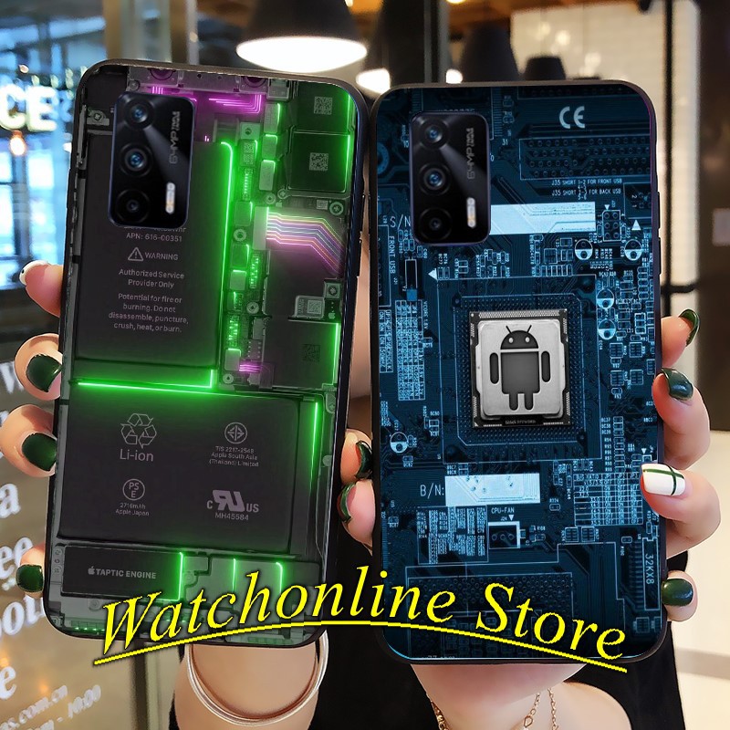 Ốp lưng phủ bóng Realme Q3 Realme Q3 pro Realme GT Realme GT NEO Realme C12 / C15 Realme C17 / Realme 7i họa tiết Matrix