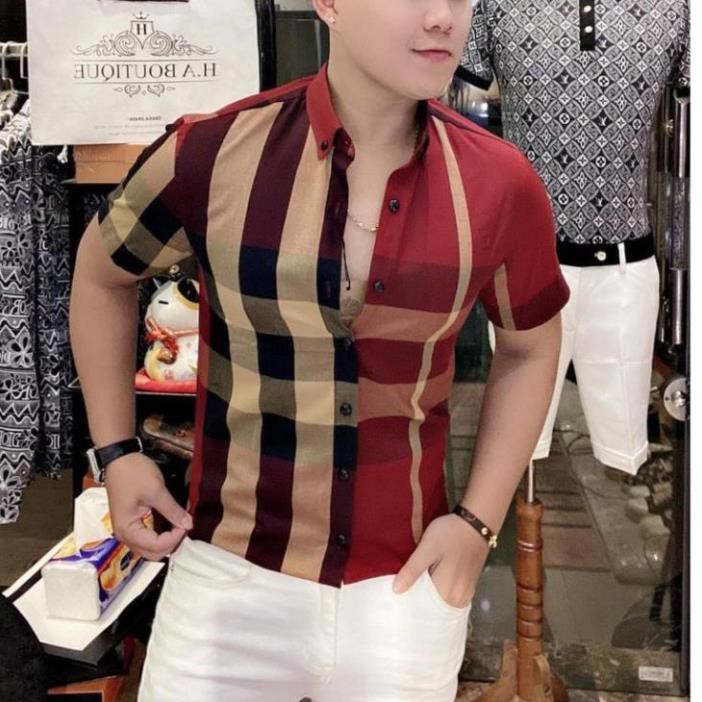 Áo sơ mi nam ngăn tay cao cấp sọc kẻ .shopakhang68 | BigBuy360 - bigbuy360.vn