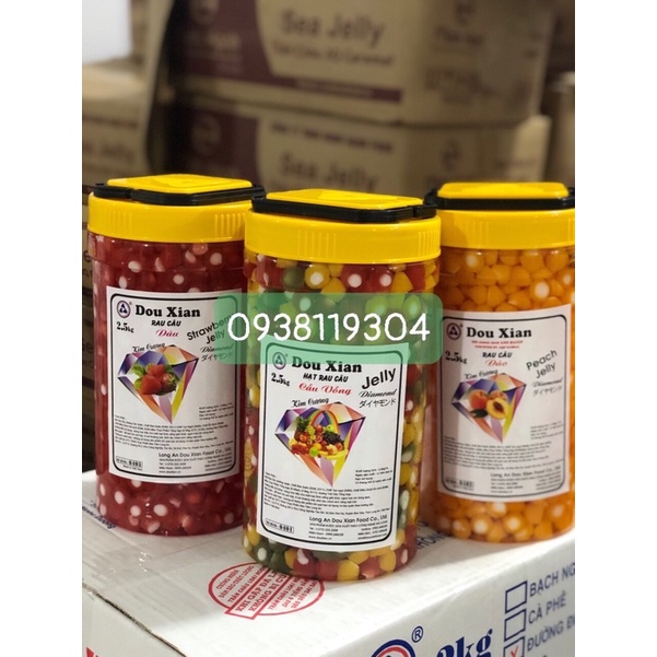 THÙNG RC cầu vòng kim cương 4 màu Dou Xian 2.5kg* 6 hủ