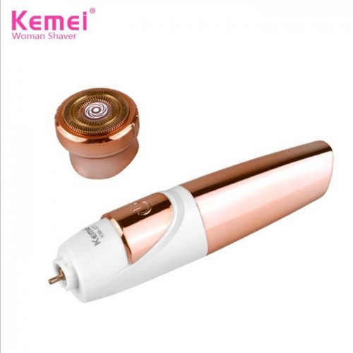 Máy cạo lông nách tẩy lông cầm tay Kemeii KkM 577 sử dụng pin 2A không đau rát