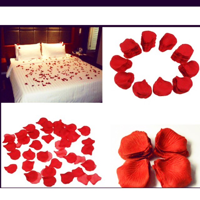 Gói 100 cánh hoa hồng giả, cánh hoa hồng lụa trang trí phòng cưới , trang trí sinh nhật