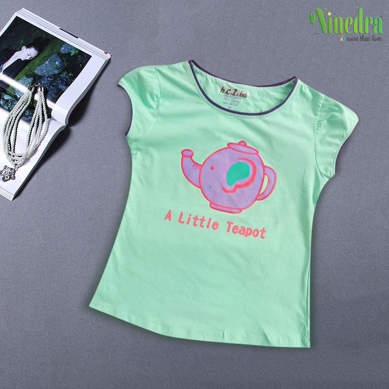 Áo thun bé gái cao cấp size cho bé gái 8- 30kg - Ninedra