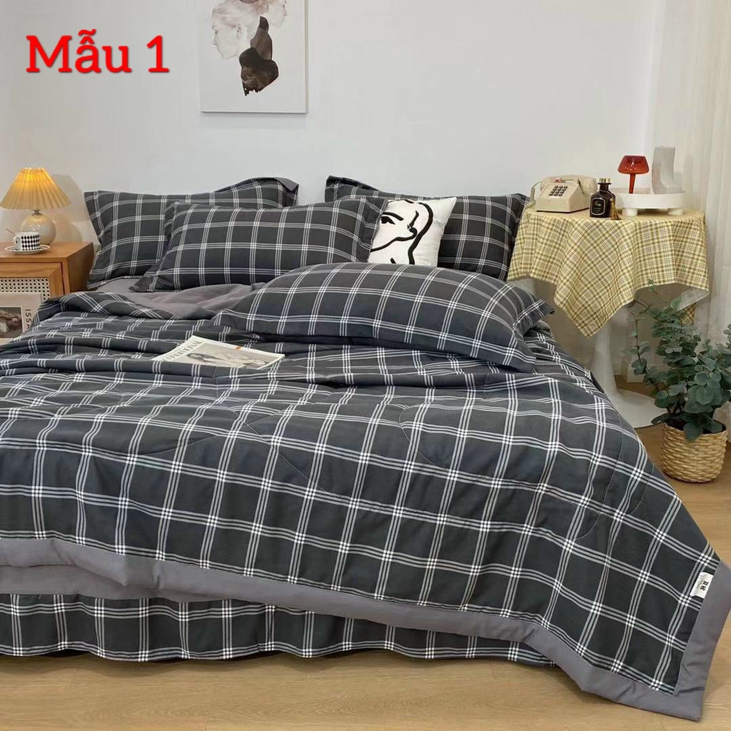 Bộ Chăn Đũi Hè Kèm Ga Gối Hàng Nhập Emly Bedding.