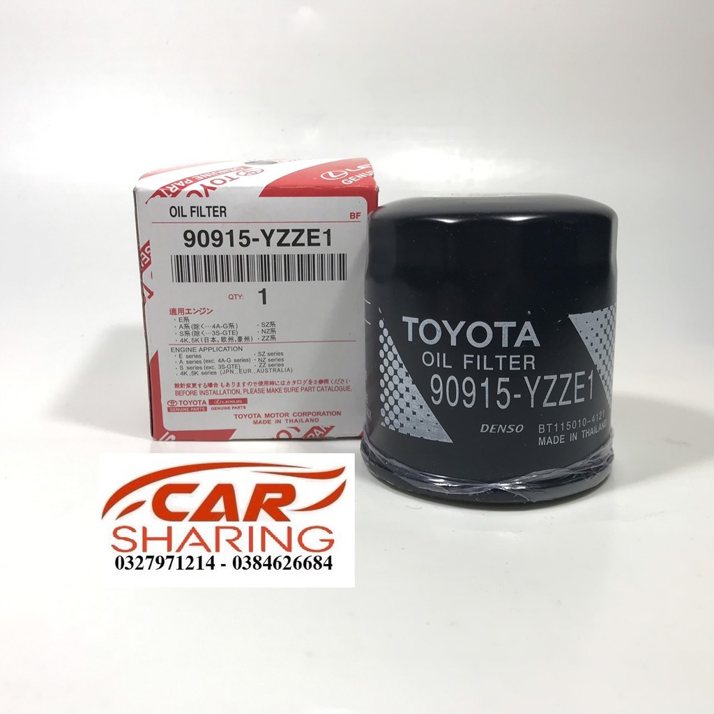 Lọc nhớt, lọc dầu động cơ (lọc sắt loại A) xe Toyota Vios, Wigo, Yaris, Camry, Altis (Mã: 90915YZZE1)