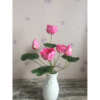 Chùm hoa sen lụa cao cấp 9 nhánh(hàng loại 1)