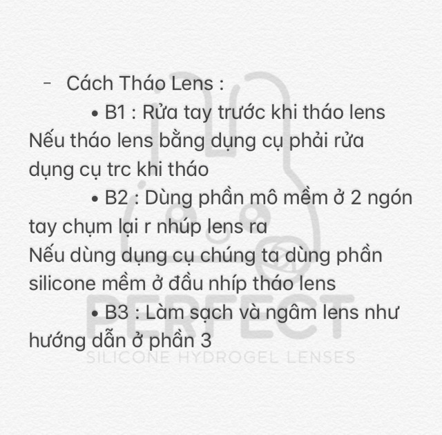 [Sale] Hướng Dẫn Sử Dụng - Perfect Lens cao cấp