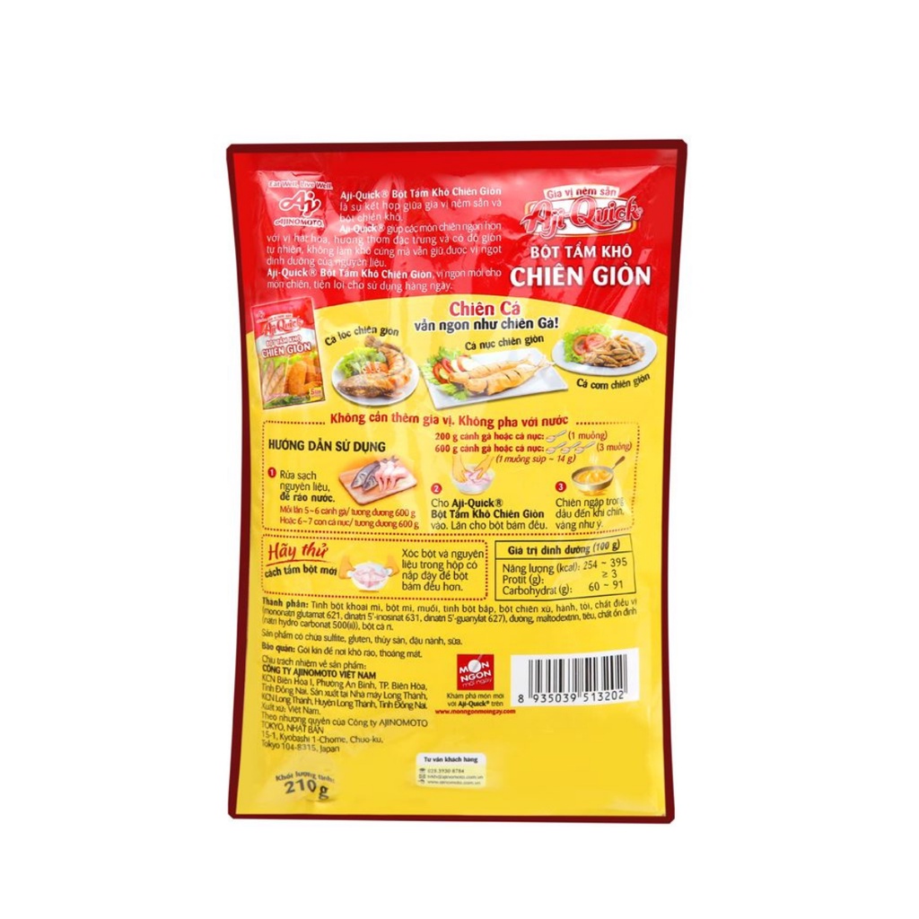 Bột Chiên Giòn Aji-Quick Tẩm Khô 42g - 210g