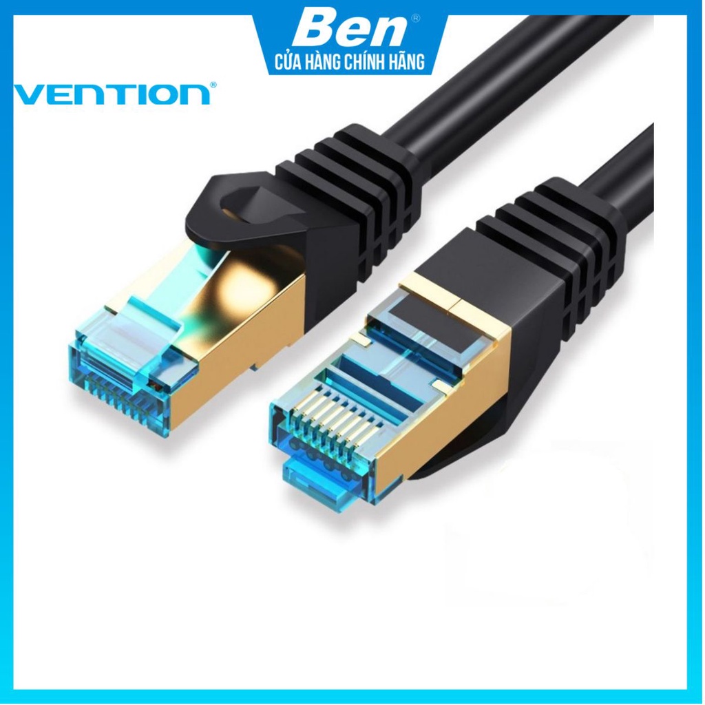 Dây cáp mạng Patch Cord CAT7 VENTION SSTP hỗ trợ đường truyền 10 Gbps, dài 10m/15m/20m - Hàng chính hãng - Ben Computer