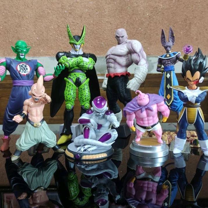 Mô hình Dragon Ball super Z bộ sưu tập nhân vật phản diện Ma bư Vegeta Jiren Beerus Picolo Cell bọ hung Frieza Majin Bu