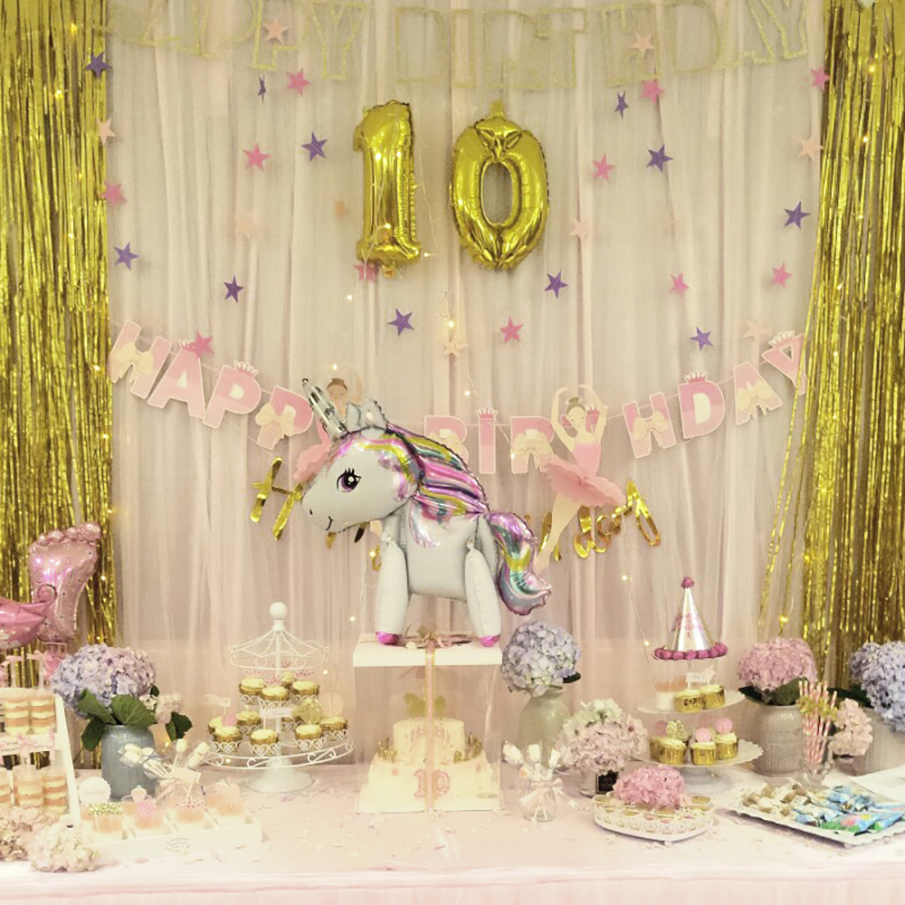 EPOCH Bong Bóng Hình Ngựa Một Sừng 3d Trang Trí Tiệc Cho Bé