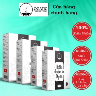 [Shopee Trợ Giá]COMBO 4 hộp Bột lá nhuộm tóc Ogatic_Bột Nhuộm Từ Cây Lá Móng Lá Chàm