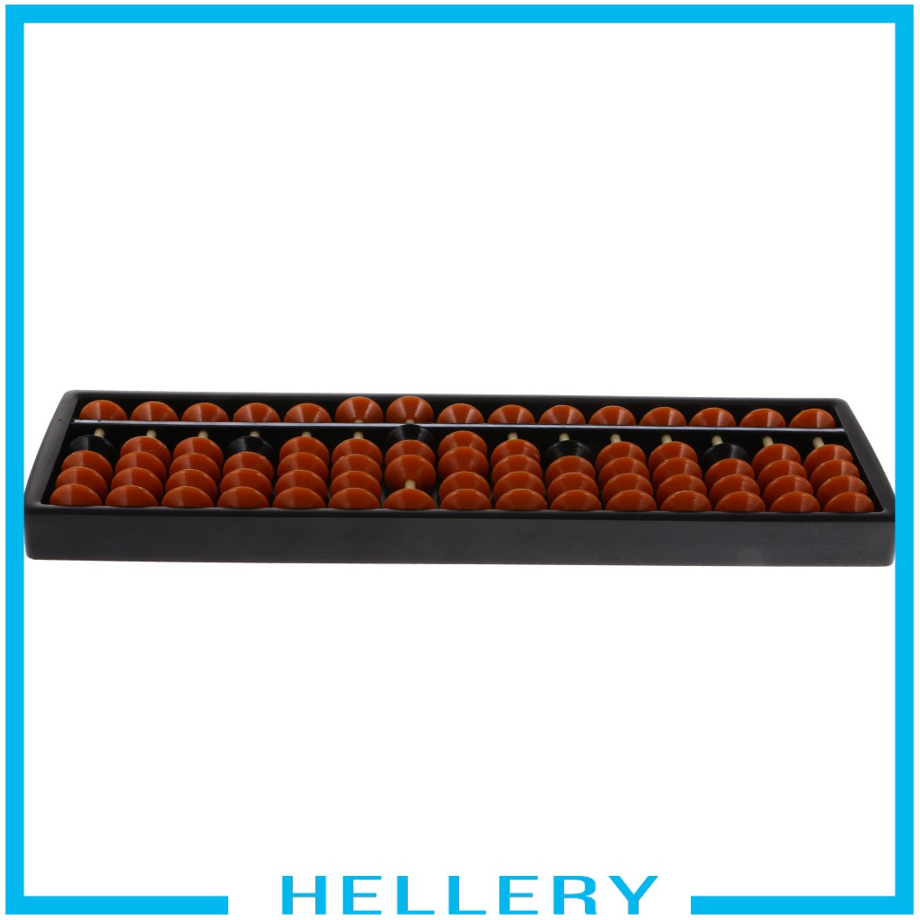 [HELLERY] Plastic 15 Rods Soroban Abacus Counting Number Calculating Tool Kids Toy