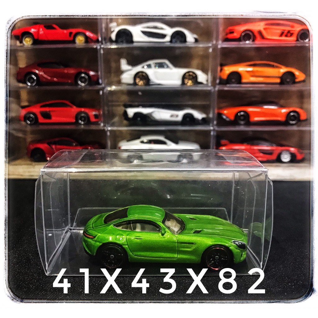 Hộp PVC Trưng Bày Bảo Vệ Xe Mô Hình Tomica, Hotwheels Tỉ Lệ 1:64