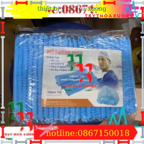Mũ Phẫu Thuật Y Tế  - Nón Con Sâu Trùm Đầu Bịch 100 Cái