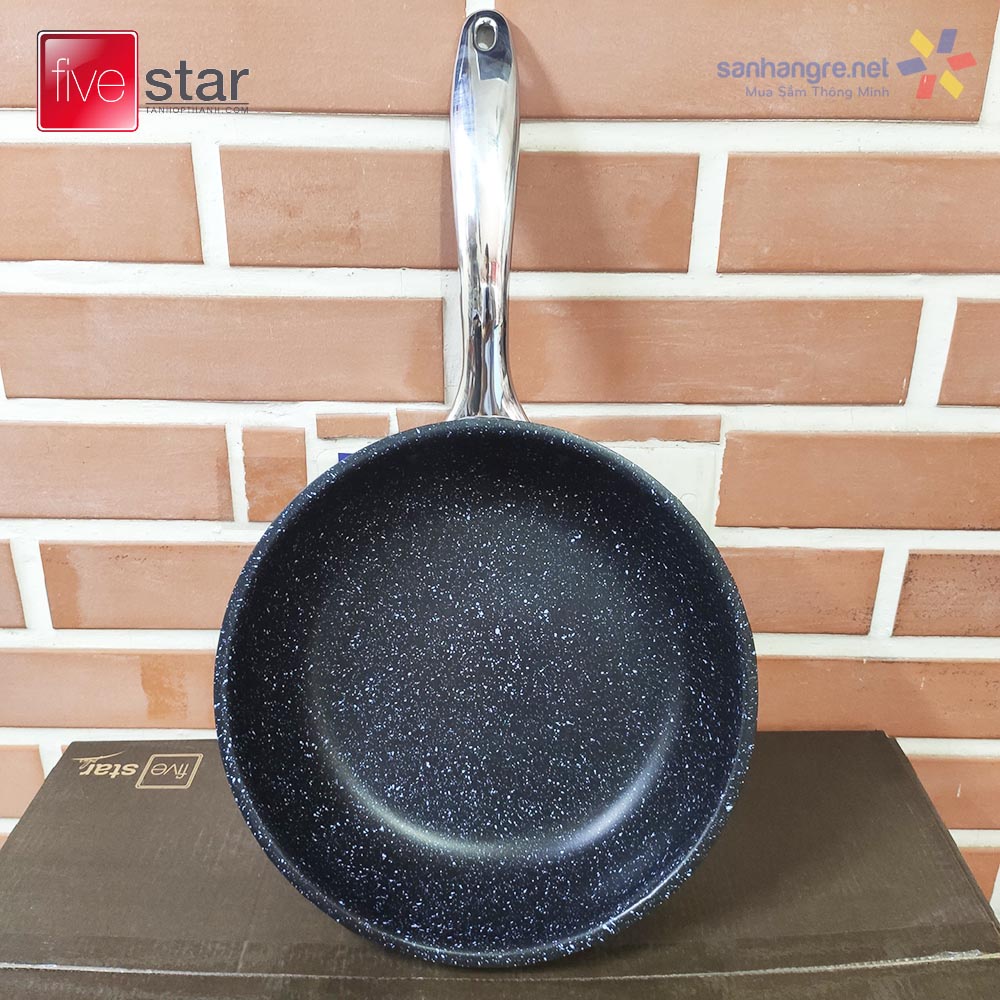 Bộ Nồi Xửng Và Chảo Chống Dính Inox 304 Fivestar Plus FPB5006 Thân Đúc Đáy Liền 5 Món-chính hãng-dày đẹp