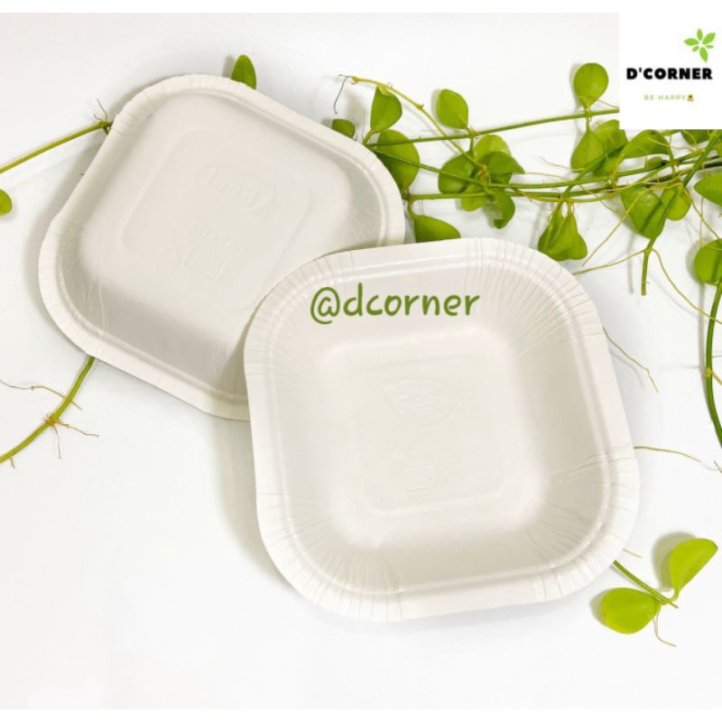 10 Khay Giấy, Chén Giấy Dùng 1 Lần 3x3 Inches Fest Thái Lan đựng xôi, cơm, salad, món ăn kèm,...