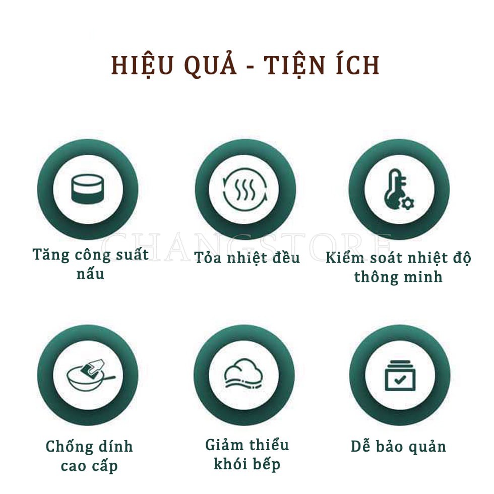 Chảo Nướng Điện Hàn Quốc Size 26CM, Bếp Nướng Chống dính vân đá dễ dàng vệ sinh, phù hợp cho 3-4 người sử dụng