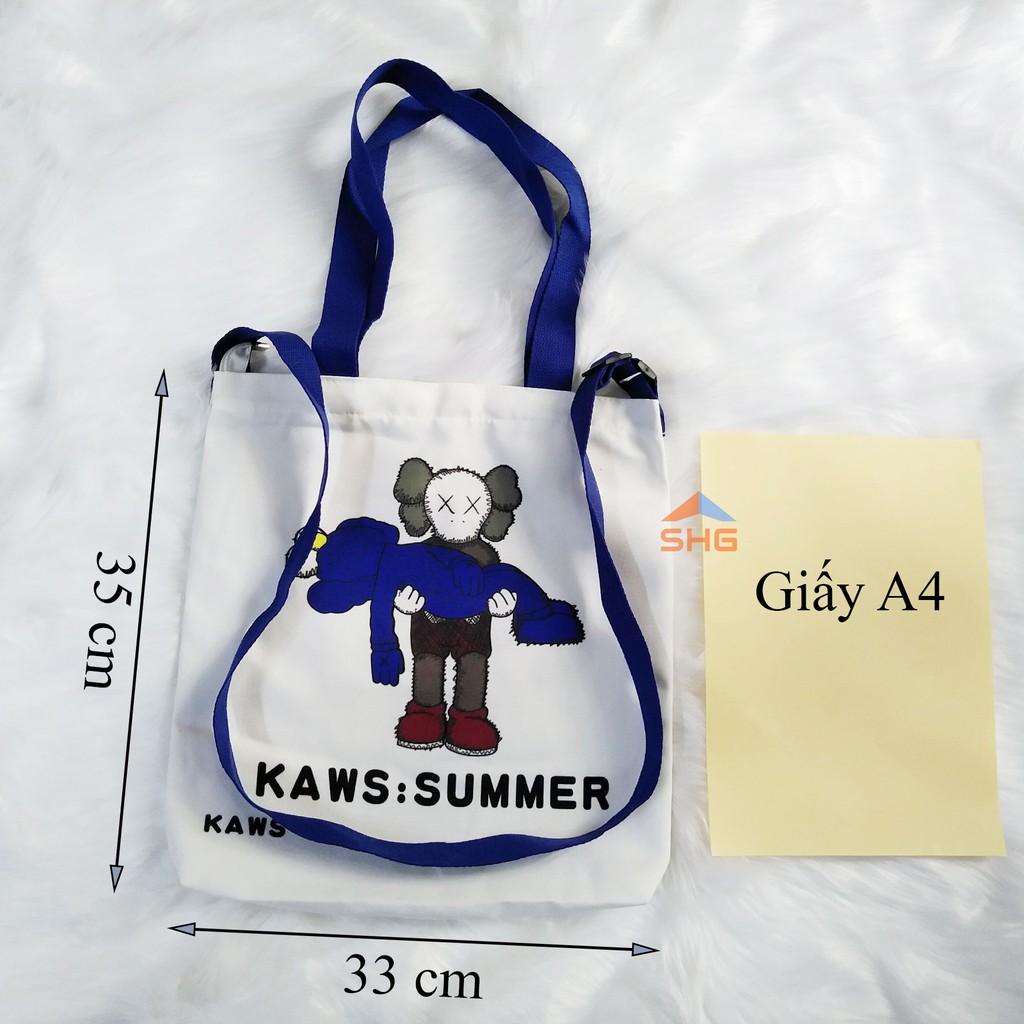 TÚI TOTE ULZZANG HÌNH KAWS SUMMER ĐEO CHÉO NHIỀU MẪU PHONG CÁCH