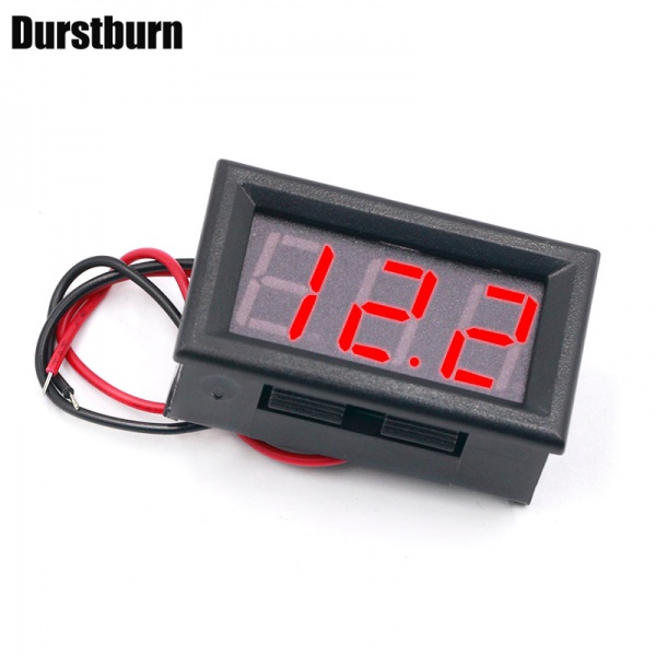 Vôn Kế Kỹ Thuật Số Màn Hình LED 0.56 Inch 2 Dòng DC 4.5V-30V 2 Dây Chuyên Dụng