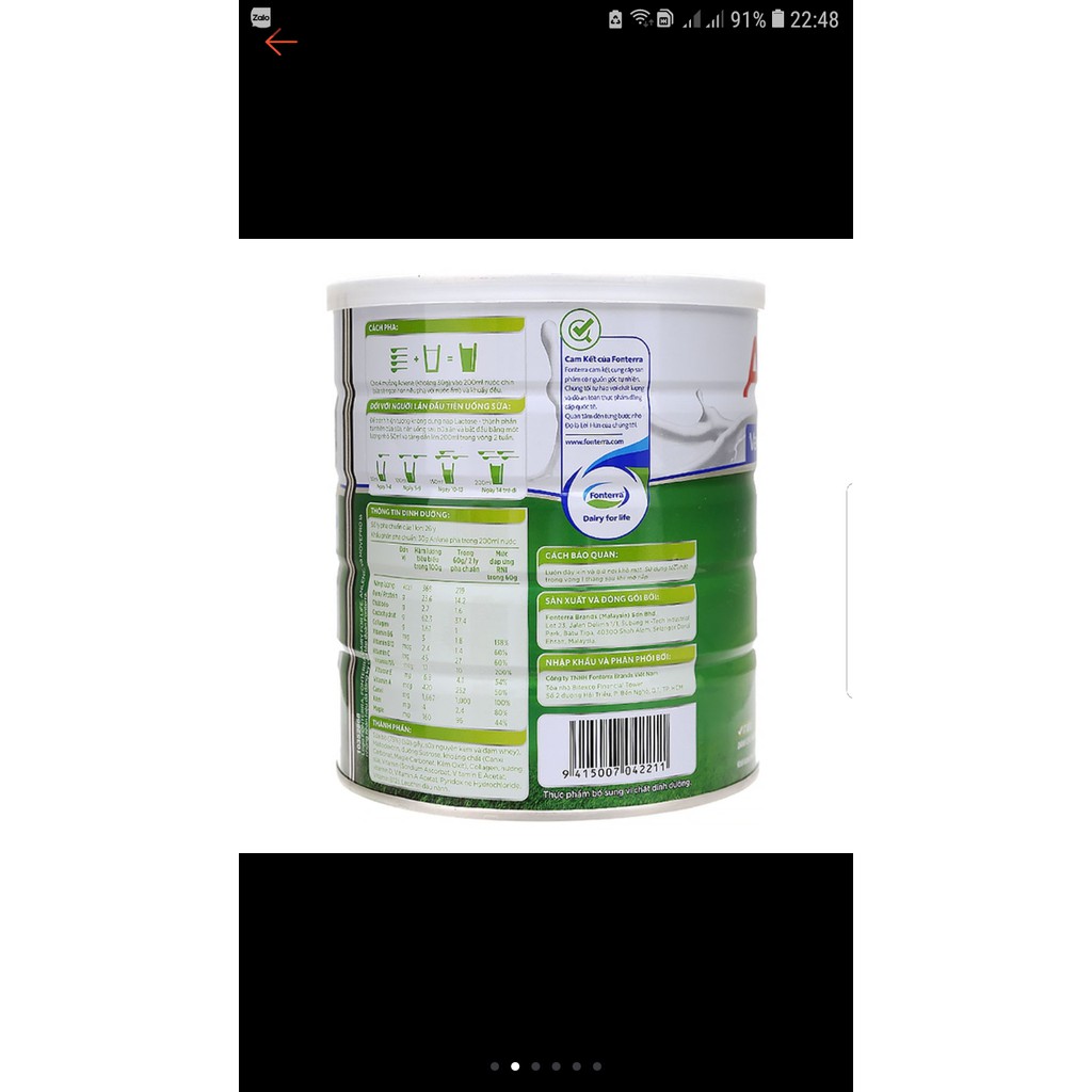 Sữa Bột Anlene Movepro Hương Vanilla 800g