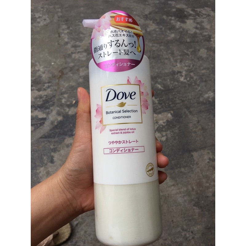 kem xả dove botanical tinh chất hoa sen 500g