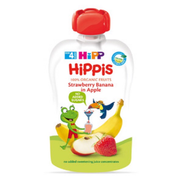 HIPPIS dinh dưỡng trái cây dâu tây, chuối, táo