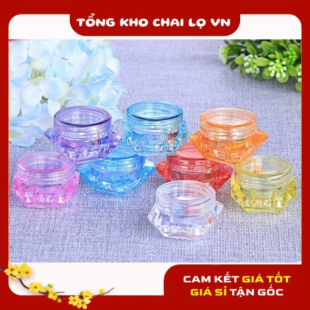 Hủ Đựng Kem ❤ SIÊU RẺ ❤ Hũ chiết mỹ phẩm kim cương 5g, phụ kiện du lịch
