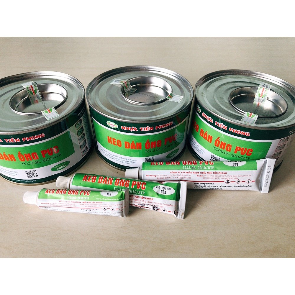 PVC NHỰA TIỀN PHONG- KEO DÁN ỐNG TUÝP 15/ 30/ 50 GR