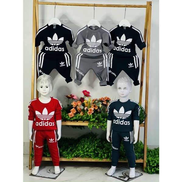 Bộ thể thao thu đông bé trai bé gái chất thun cotton mềm mại