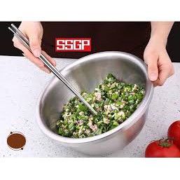 [DÀY DẶN] Thau trộn salad inox , thau rửa rau củ cao cấp 22cm