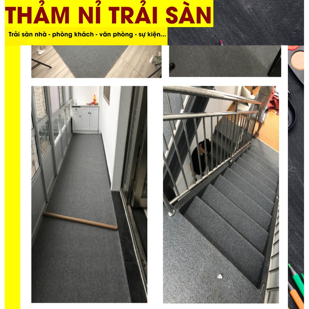 Thảm nỉ trải sàn nhà, thảm lót sàn nhà đẹp giá rẻ dày 3mm trải văn phòng, phòng ngủ, hội nghị, sự kiện