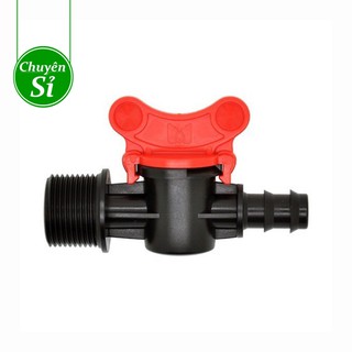 HCM Van khởi thủy ren ngoài 21 nối ống 16mm, 20mm - Van khóa ống tưới LDPE, uPVC