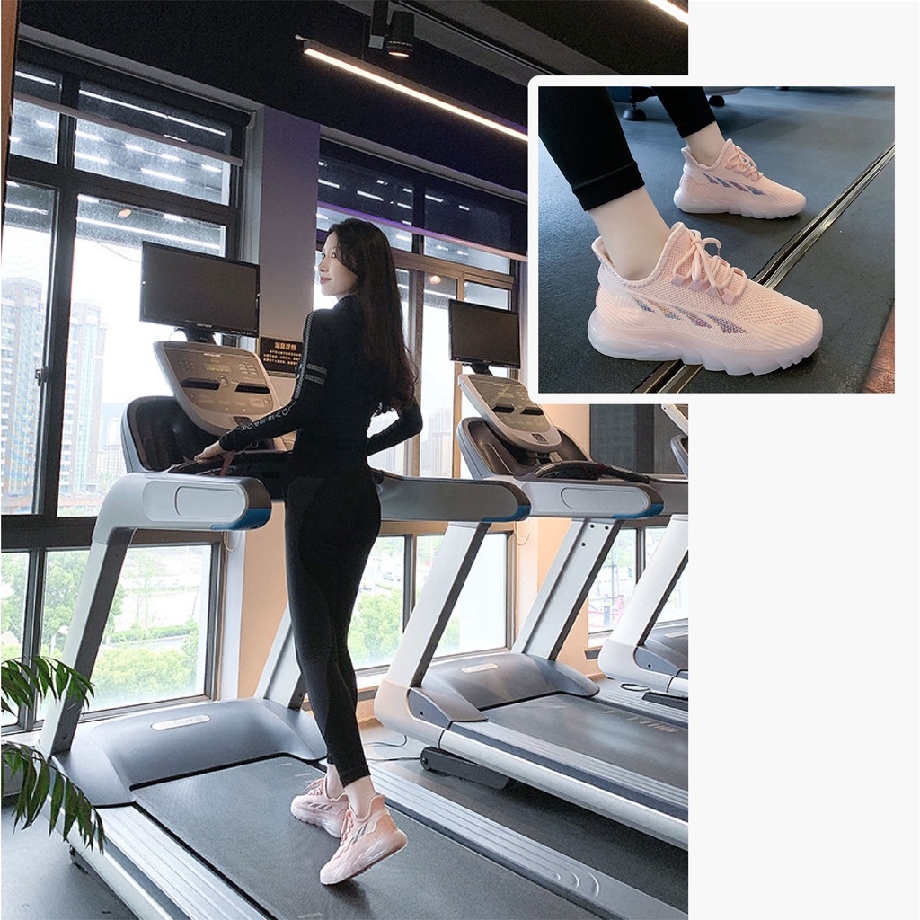 Giày Thể Thao Nữ Thời Trang Vải Dệt Thoáng Khí BLUEWIND 68762