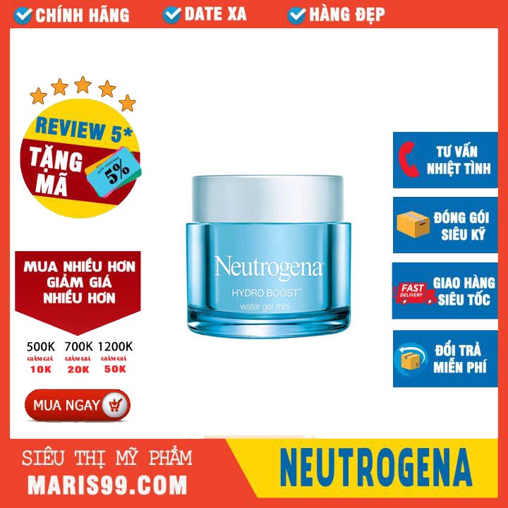 Kem Dưỡng Ẩm cho da dầu mụn Neutrogena Hydro Boost Water Gel Mini (15g)