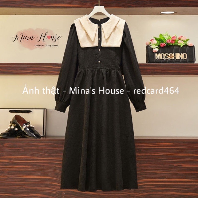 Váy tiểu thư Vintage thắt nơ / váy ullzang / mina’s house | BigBuy360 - bigbuy360.vn