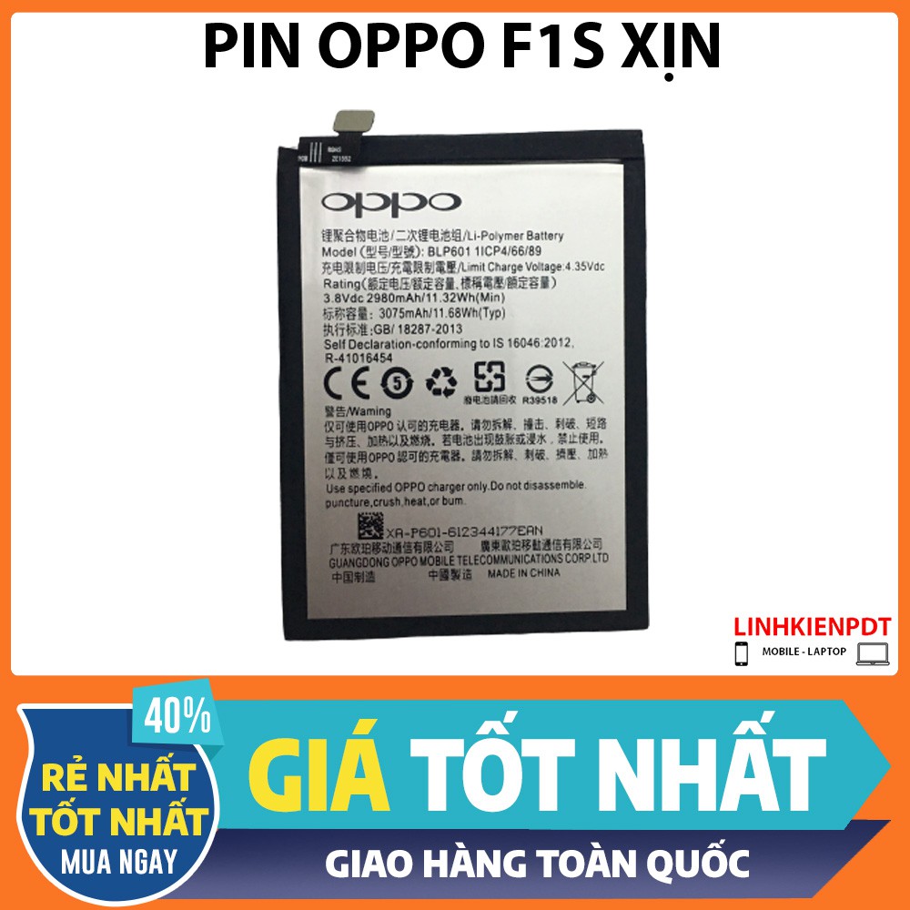Pin Oppo F1S BLP601 zin tháo máy