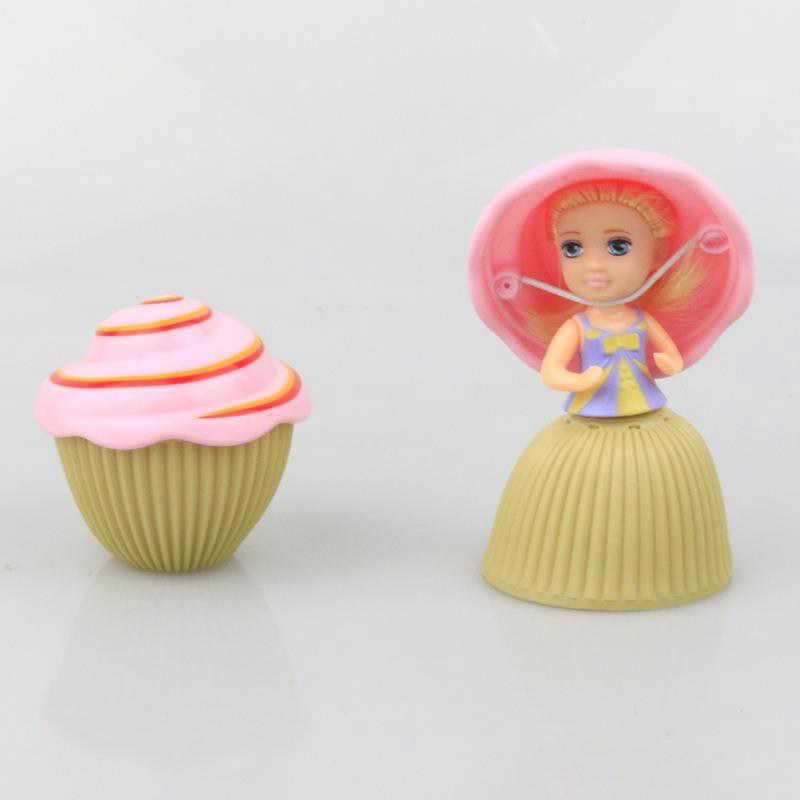 Cupcakes ngạc nhiên hương thơm búp bê công chúa đảo ngược bánh chuyển đổi thành một con búp bê mini 