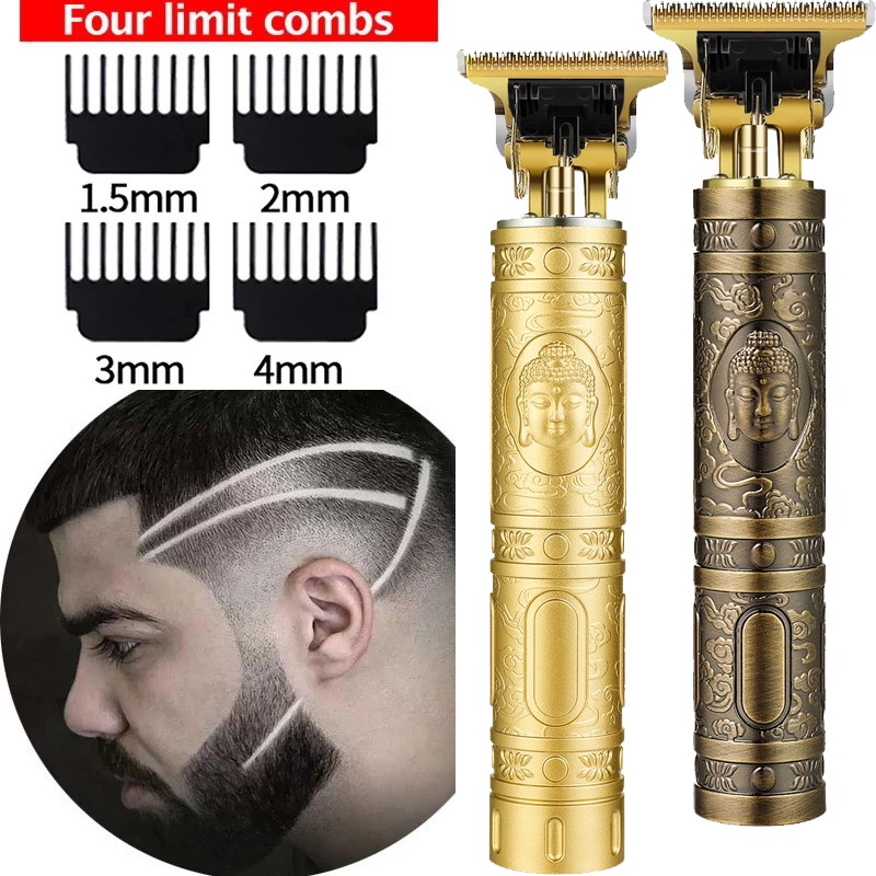 T9  Tông đơ cắt tóc chấn viền ,cạo râu ,cạo trọc ,kẻ viền cao cấp , pin 1200mah sử dụng 300phút.