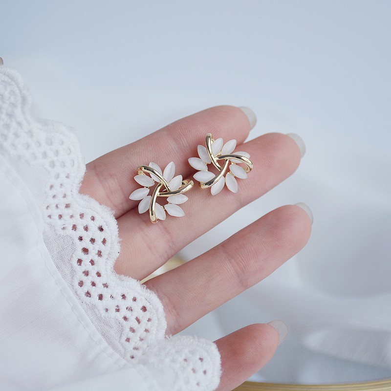 Bông tai hình hoa hướng dương bằng bạc 925 cao cấp F195