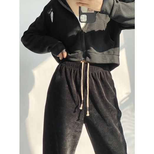 Quần Jogger Nữ Doris.1996, Quần Jogger Vải Nỉ Nhung Mềm Mịn, Miễn Phí Đổi Trả 7 Ngày DR0116