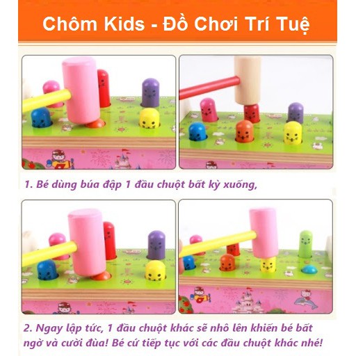 Trò Chơi Vận Động - Đập Chuột Gỗ Cho Bé - Rèn Phản xạ Nhanh Mắt Nhanh Tay